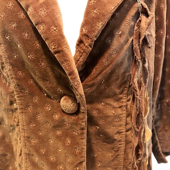 Angie Brown vintage velvet quarter sleeve blazer size Large indie sleaze - Picture 6 of 8